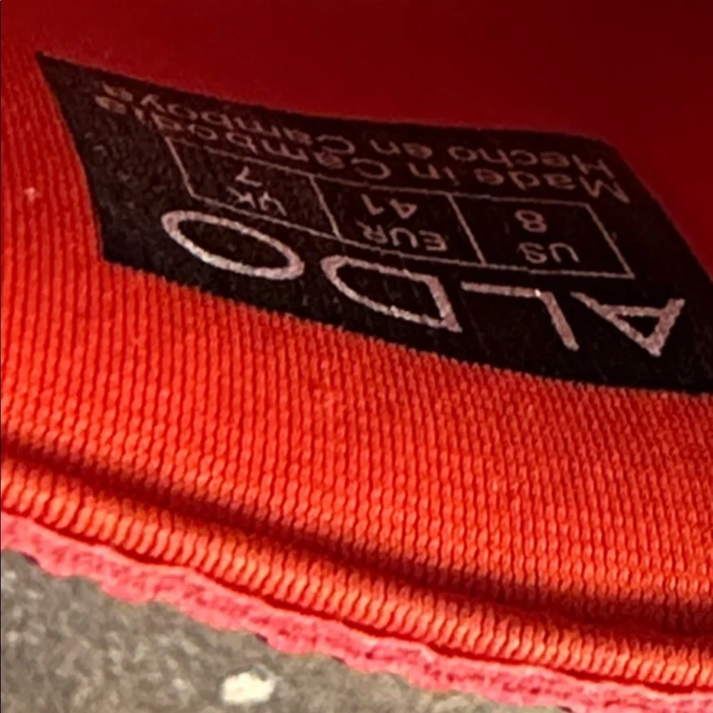 Aldo Fiery Red Orange Slides